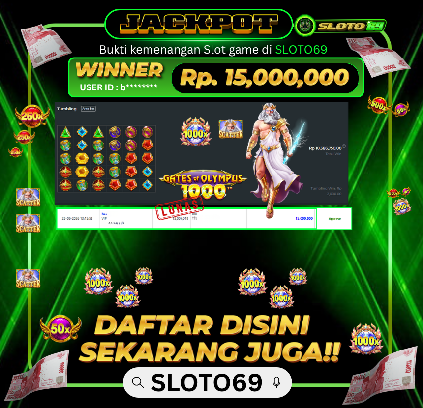 Bukti Transfer Jackpot