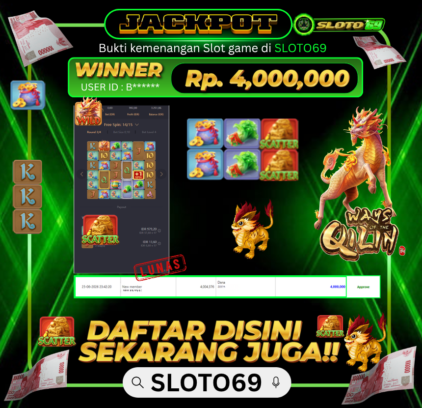 Bukti Transfer Jackpot
