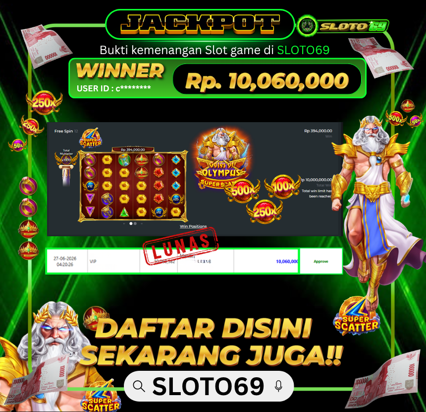 Bukti Transfer Jackpot