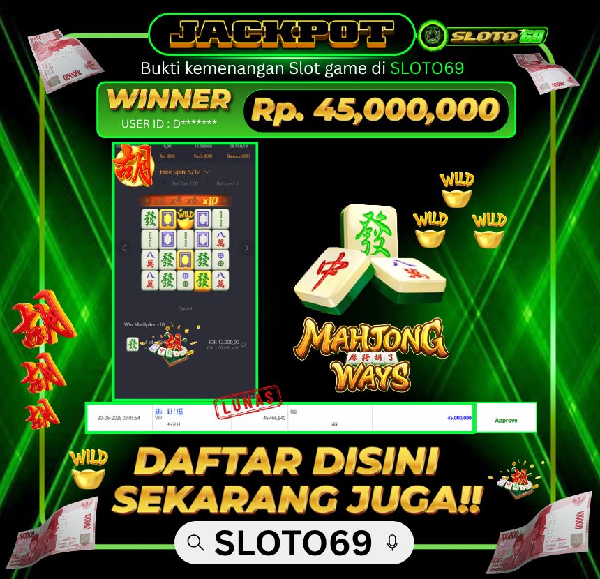 Bukti Transfer Jackpot