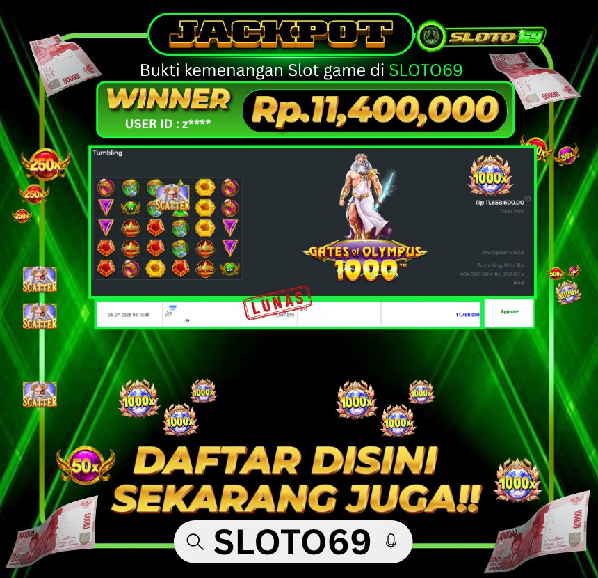 Bukti Transfer Jackpot