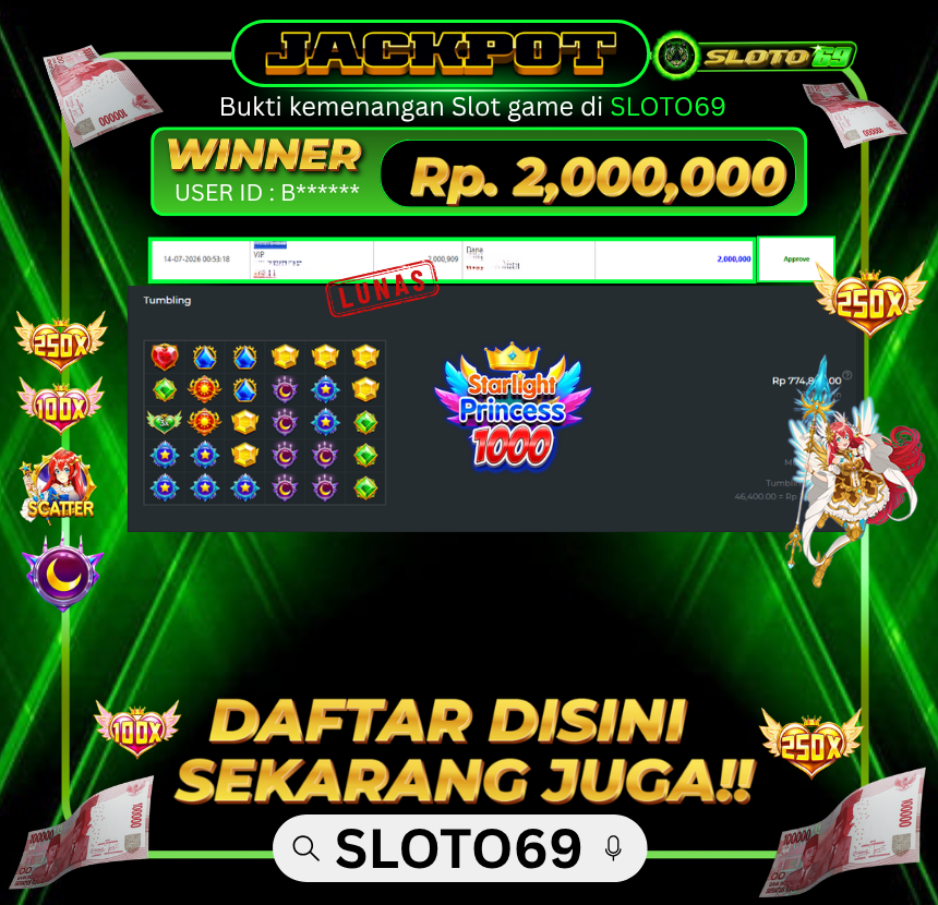 Bukti Transfer Jackpot
