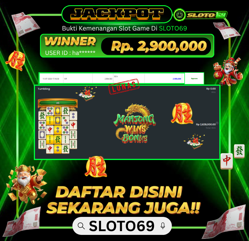 Bukti Transfer Jackpot