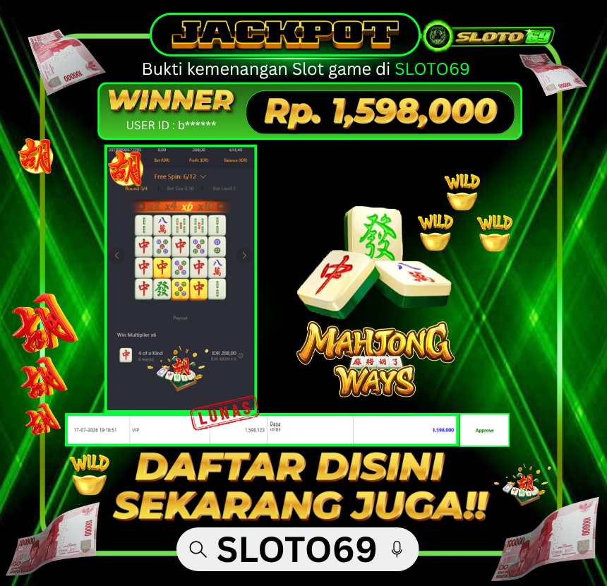 Bukti Transfer Jackpot