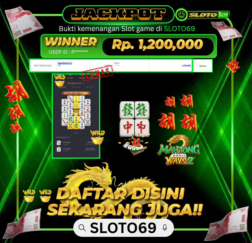 Bukti Transfer Jackpot