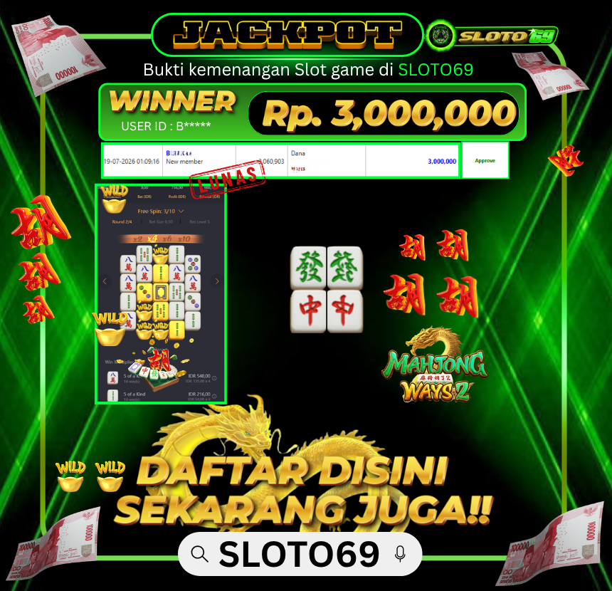 Bukti Transfer Jackpot