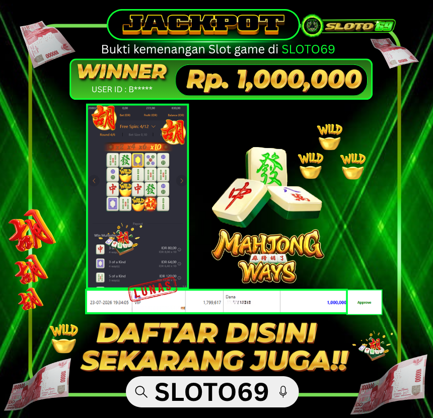 Bukti Transfer Jackpot