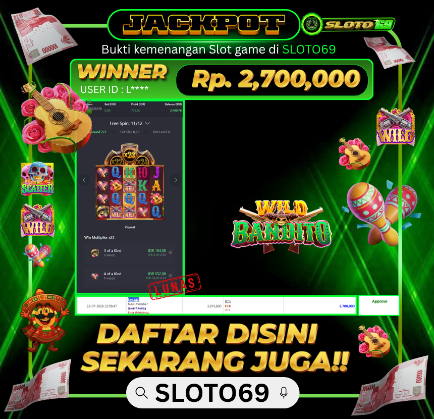 Bukti Transfer Jackpot