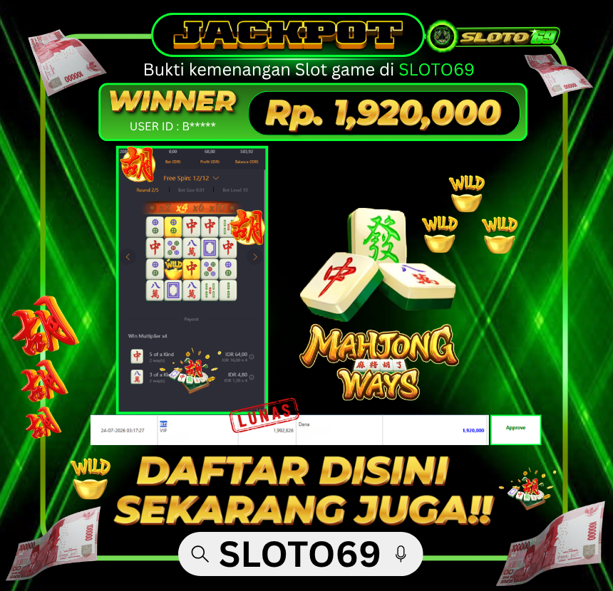 Bukti Transfer Jackpot
