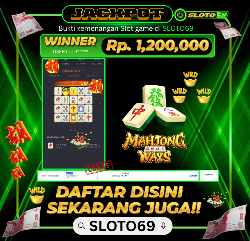 Bukti Transfer Jackpot