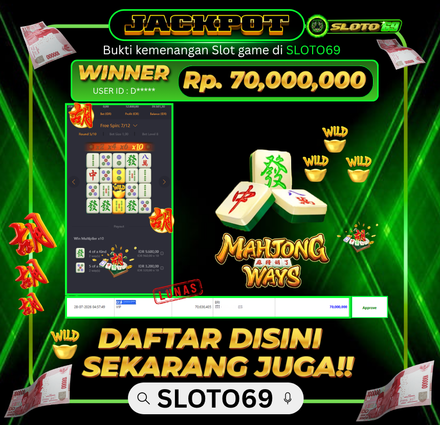 Bukti Transfer Jackpot
