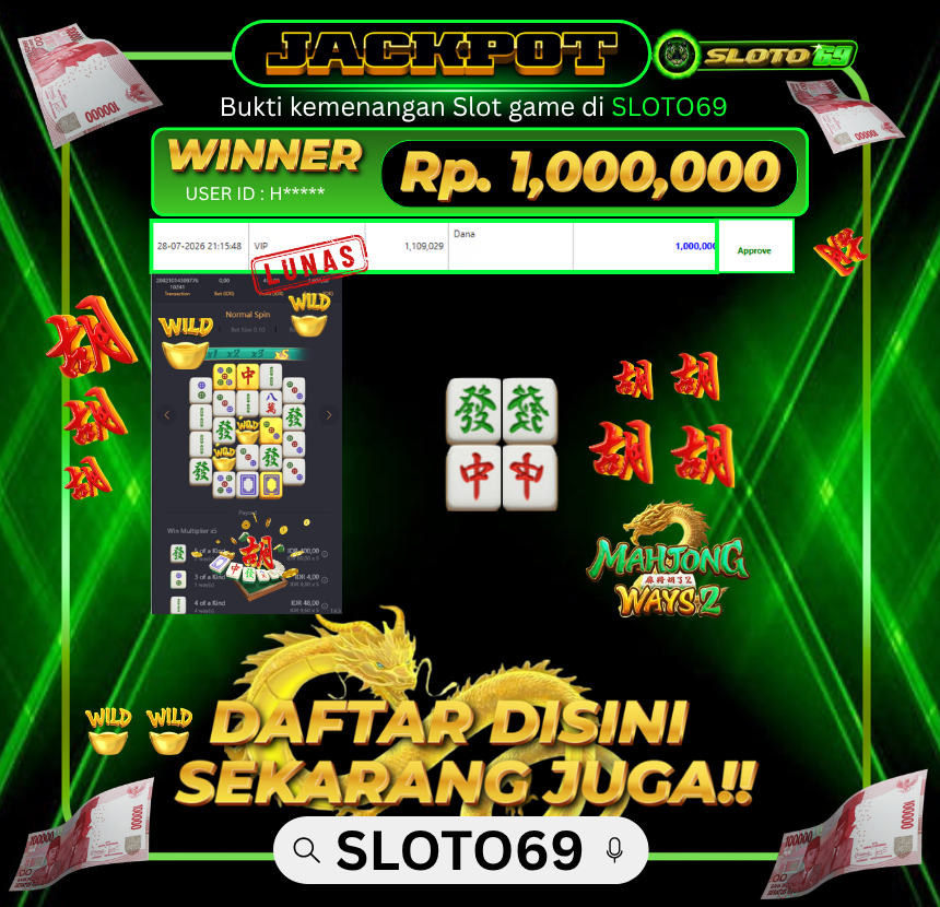 Bukti Transfer Jackpot