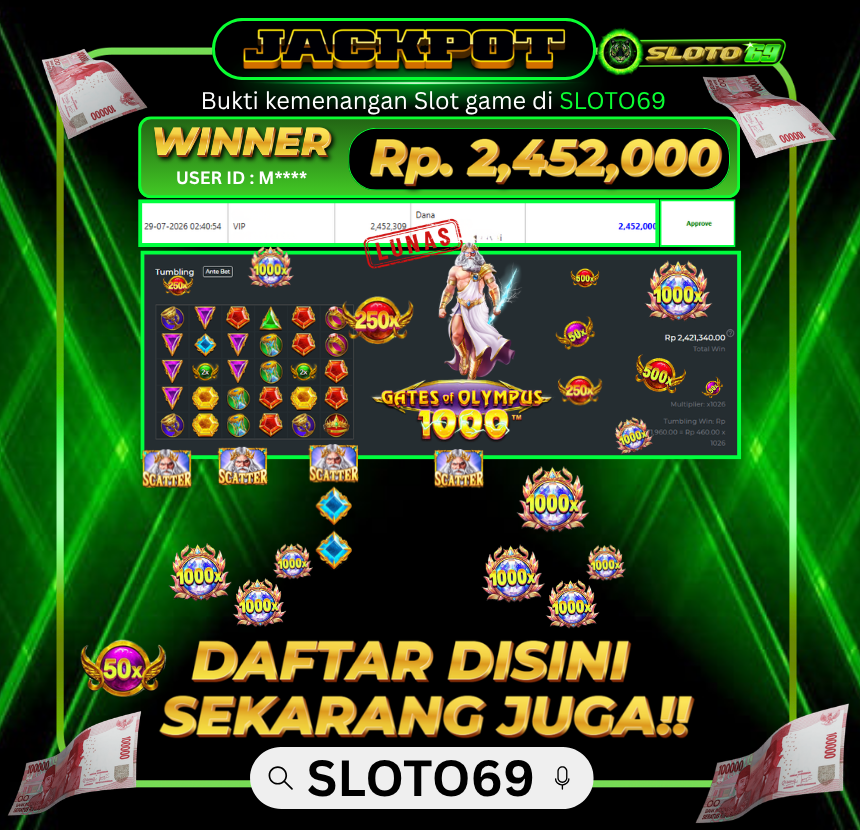Bukti Transfer Jackpot