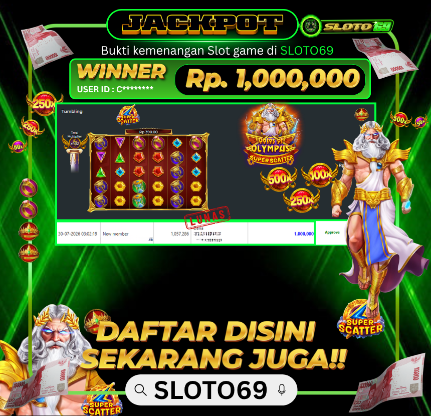 Bukti Transfer Jackpot