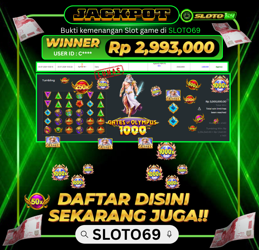 Bukti Transfer Jackpot