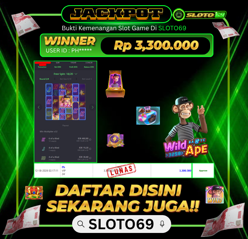 Bukti Jackpot SLOTO69