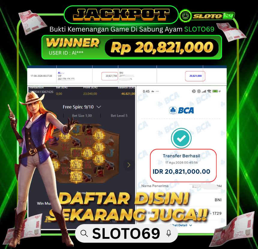 Bukti Jackpot SLOTO69