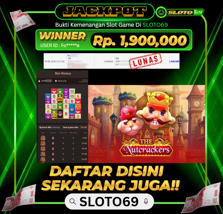 Bukti Jackpot SLOTO69