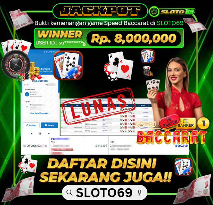 Bukti Jackpot SLOTO69