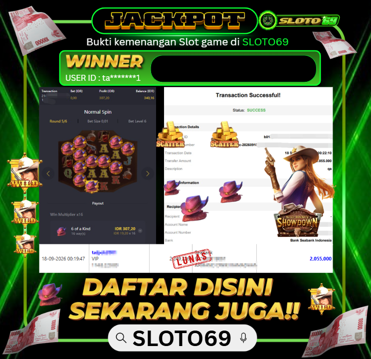 Bukti Jackpot SLOTO69