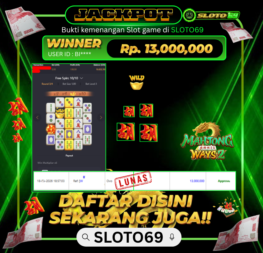 Bukti Jackpot