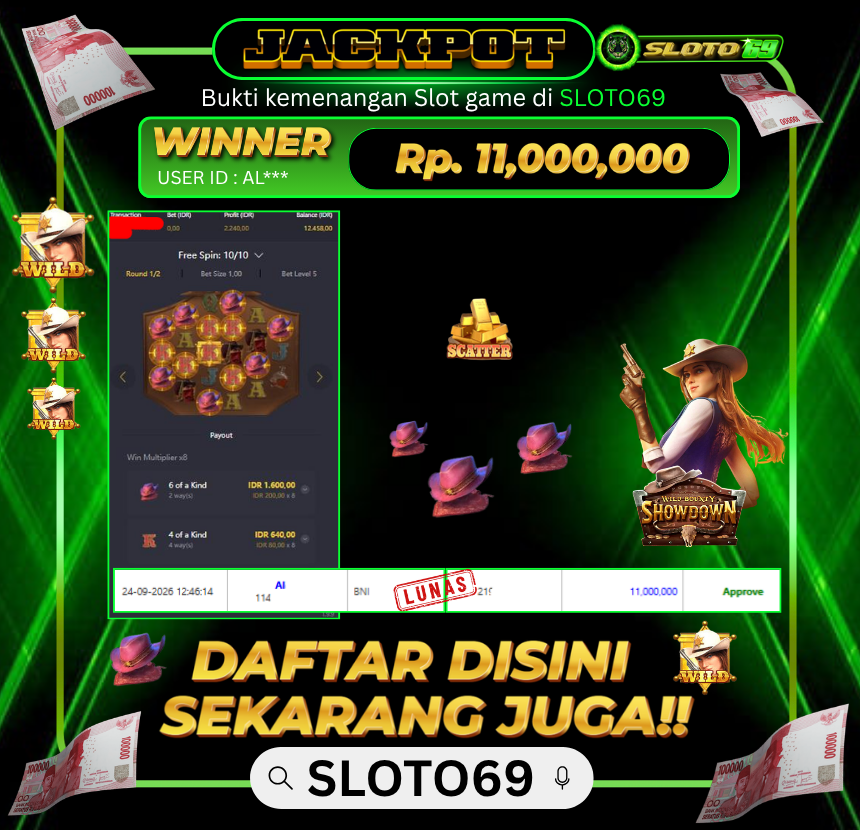 Bukti Jackpot SLOTO69
