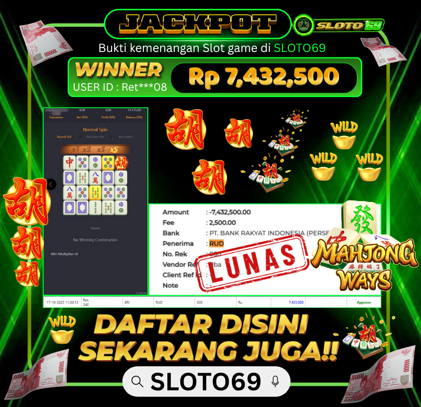 Bukti Transfer Jackpot