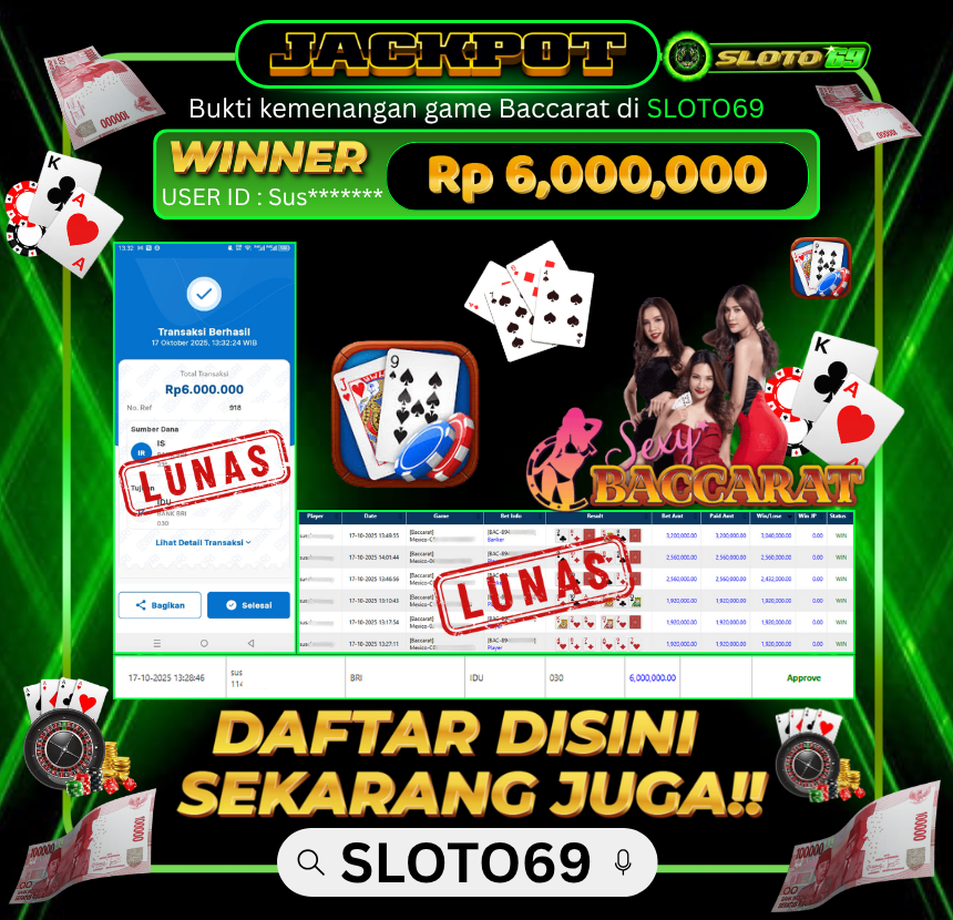 Bukti Transfer Jackpot