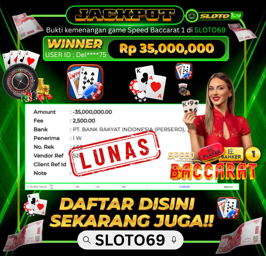 Bukti Transfer Jackpot