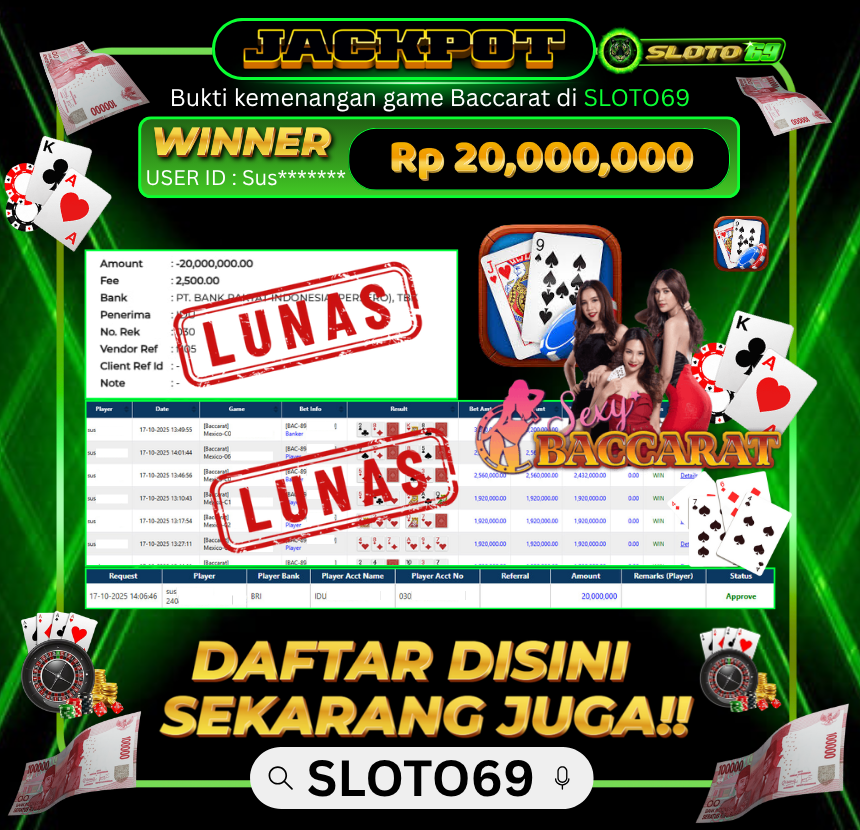 Bukti Transfer Jackpot
