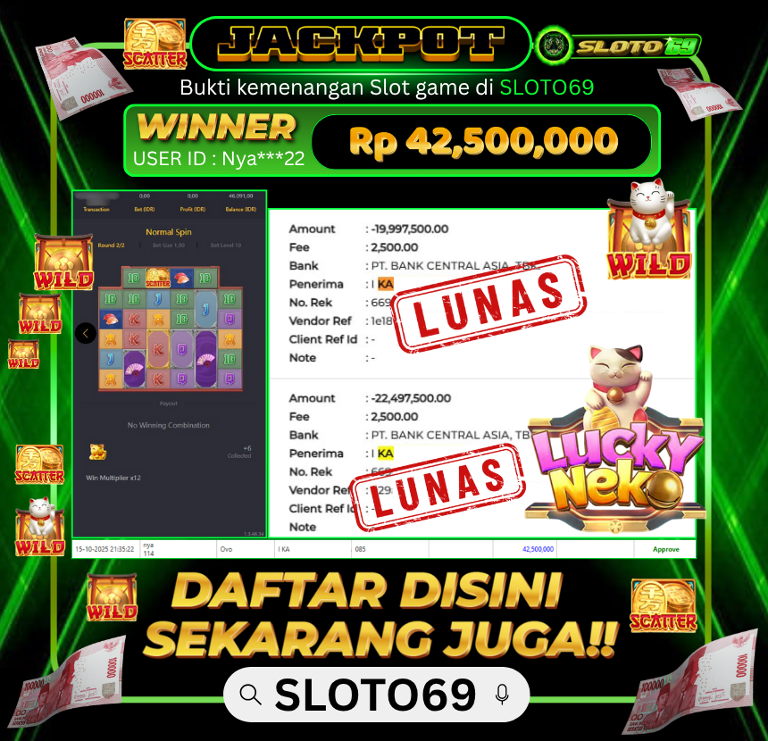 Bukti Transfer Jackpot